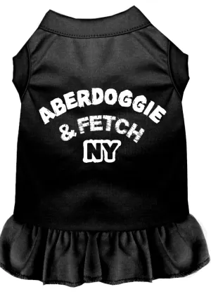 Aberdoggie Ny Screen Print Dress Black Xl