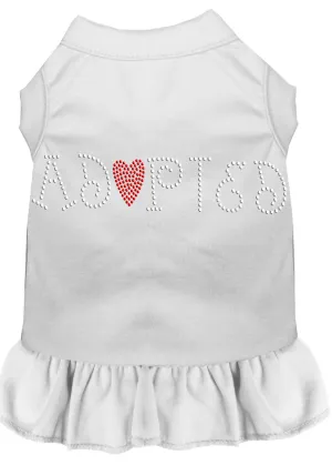 Adopted Rhinestone Dress White Xxxl
