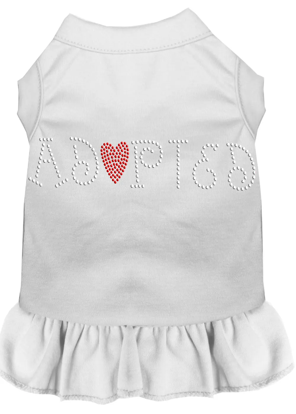 Adopted Rhinestone Dress White Xxxl