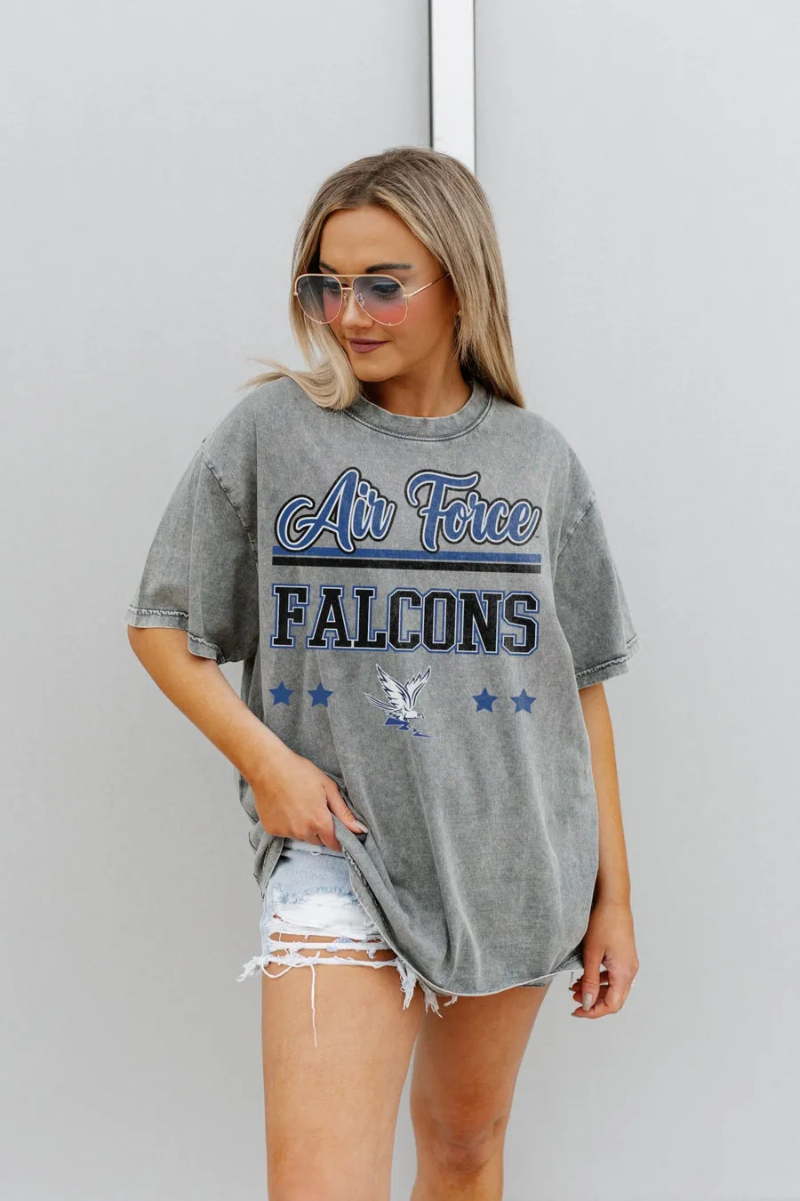 AIR FORCE FALCONS HERE TO PLAY OVERSIZED CREWNECK TEE