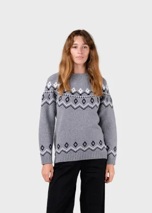 Alina knit - Light grey/navy/cream