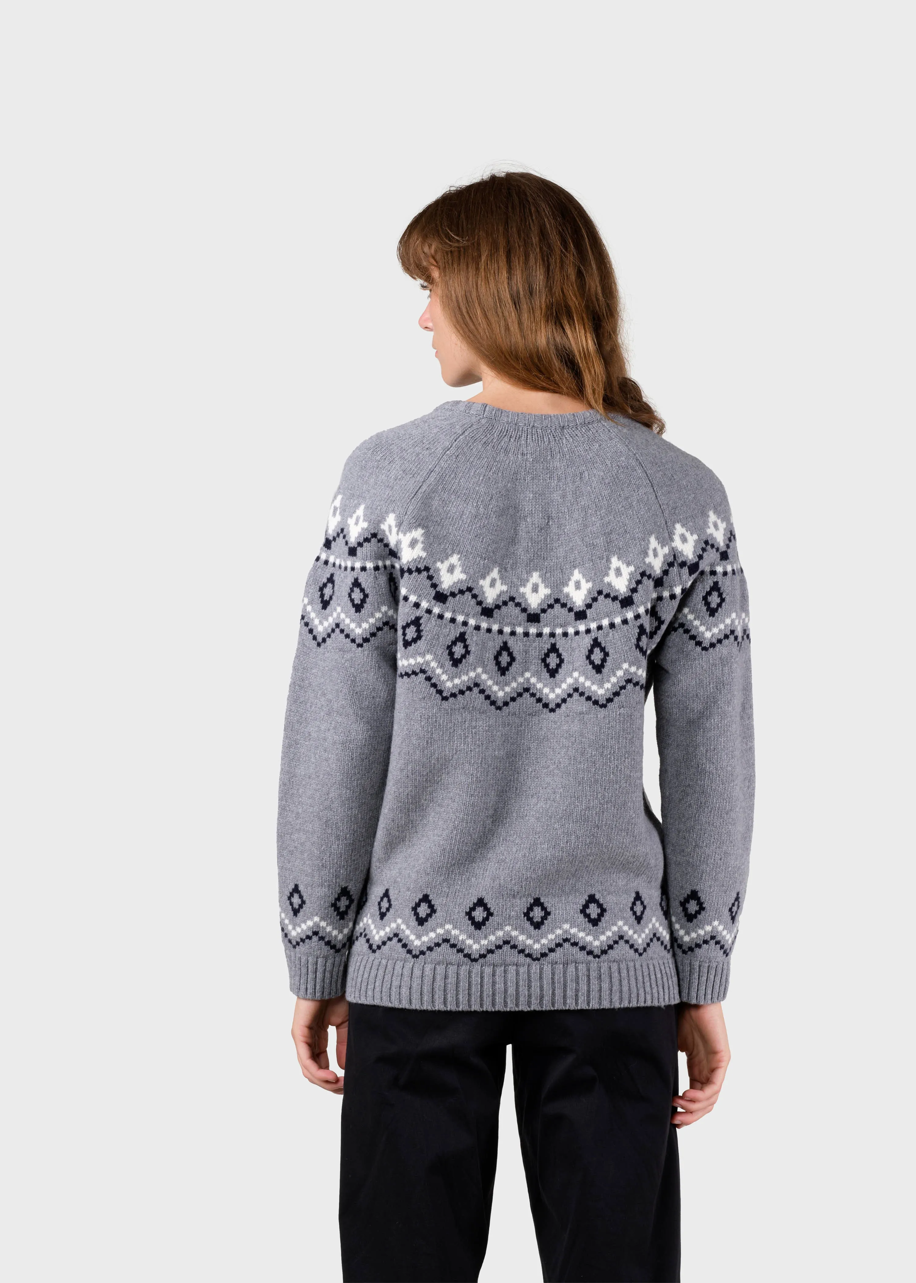 Alina knit - Light grey/navy/cream