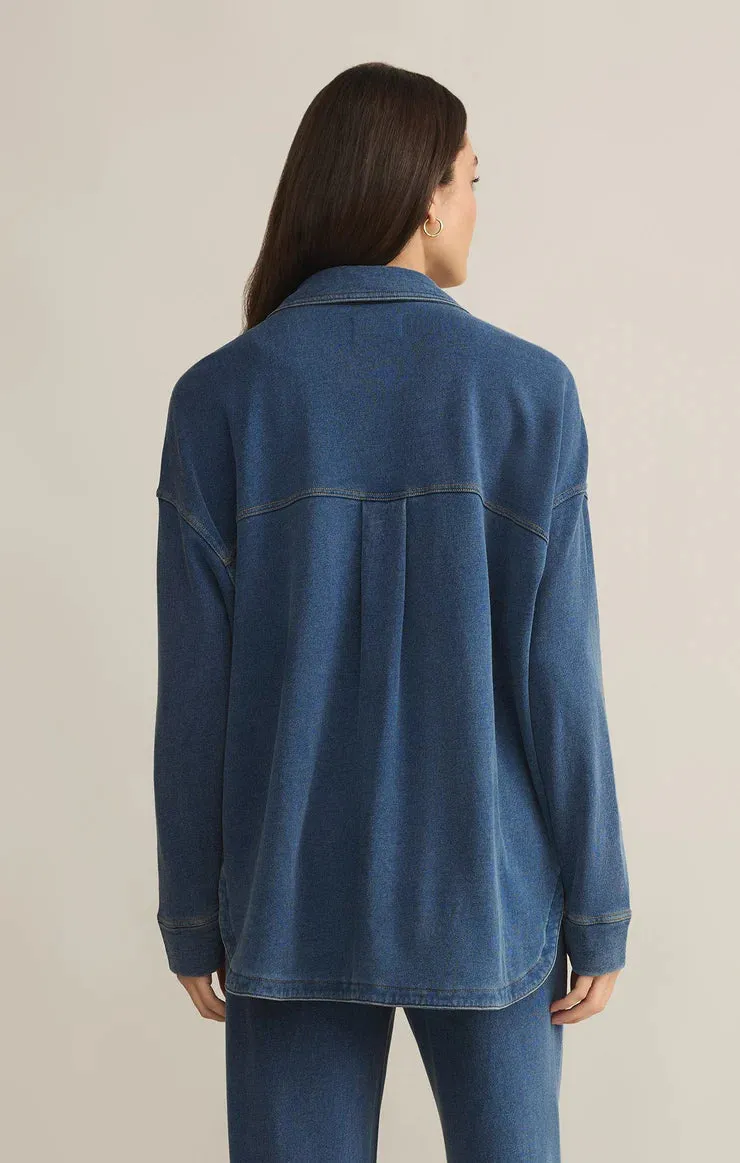 All Day Knit Denim Jacket - Vintage Indigo