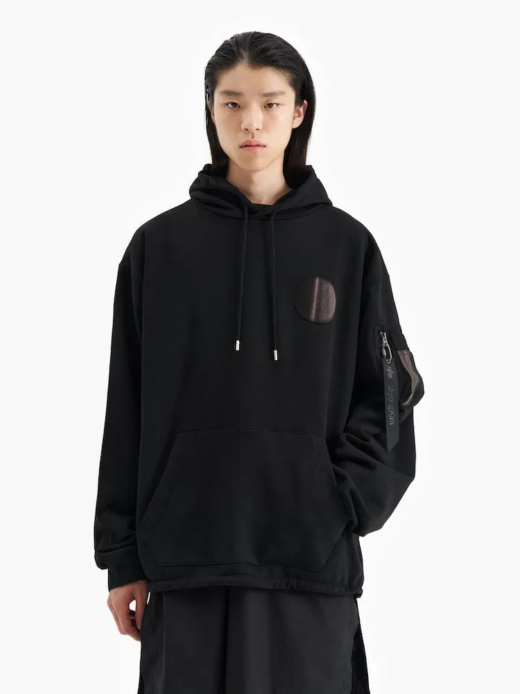 ALPHA X JIYONGKIM SUN BLEACHED FISHTAIL HOODIE