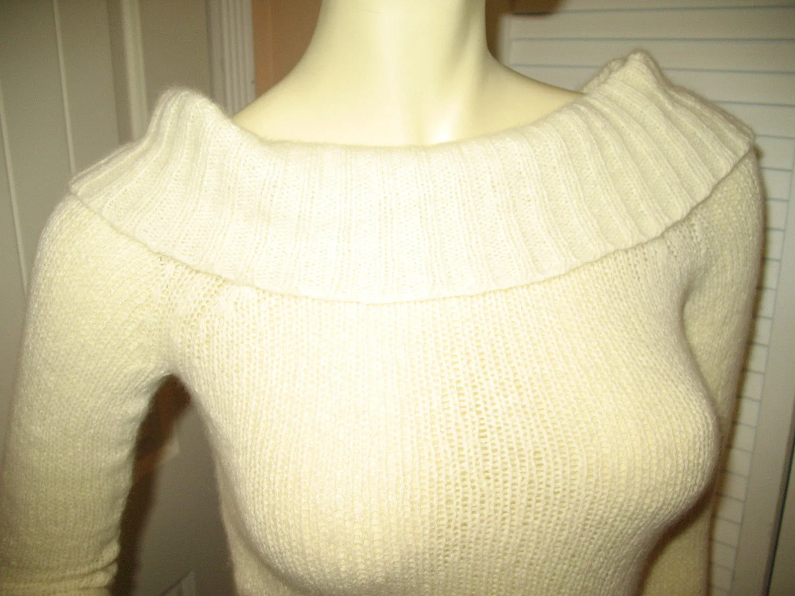 AMERICAN EAGLE OUTFITTERS Womens LIGHT YELLOW Long Sleeve Knit Sweater TOP Small