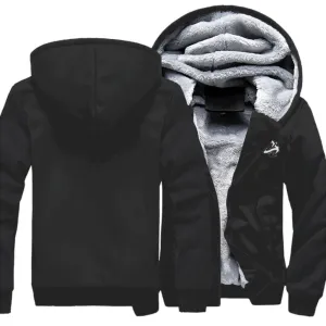 Athletic Apparatus Full Zipper Warmth Black Thick Plus Fleece S