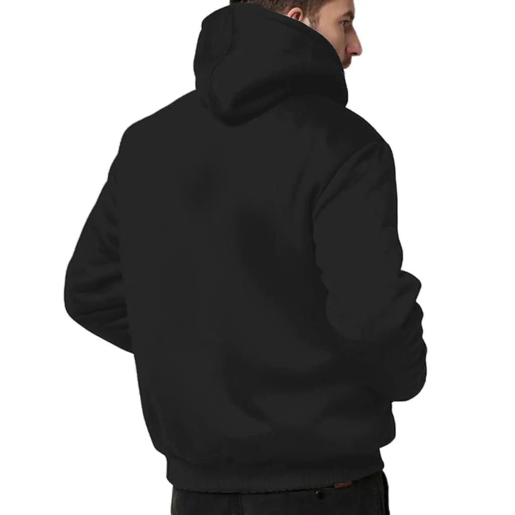 Athletic Apparatus Full Zipper Warmth Black Thick Plus Fleece S