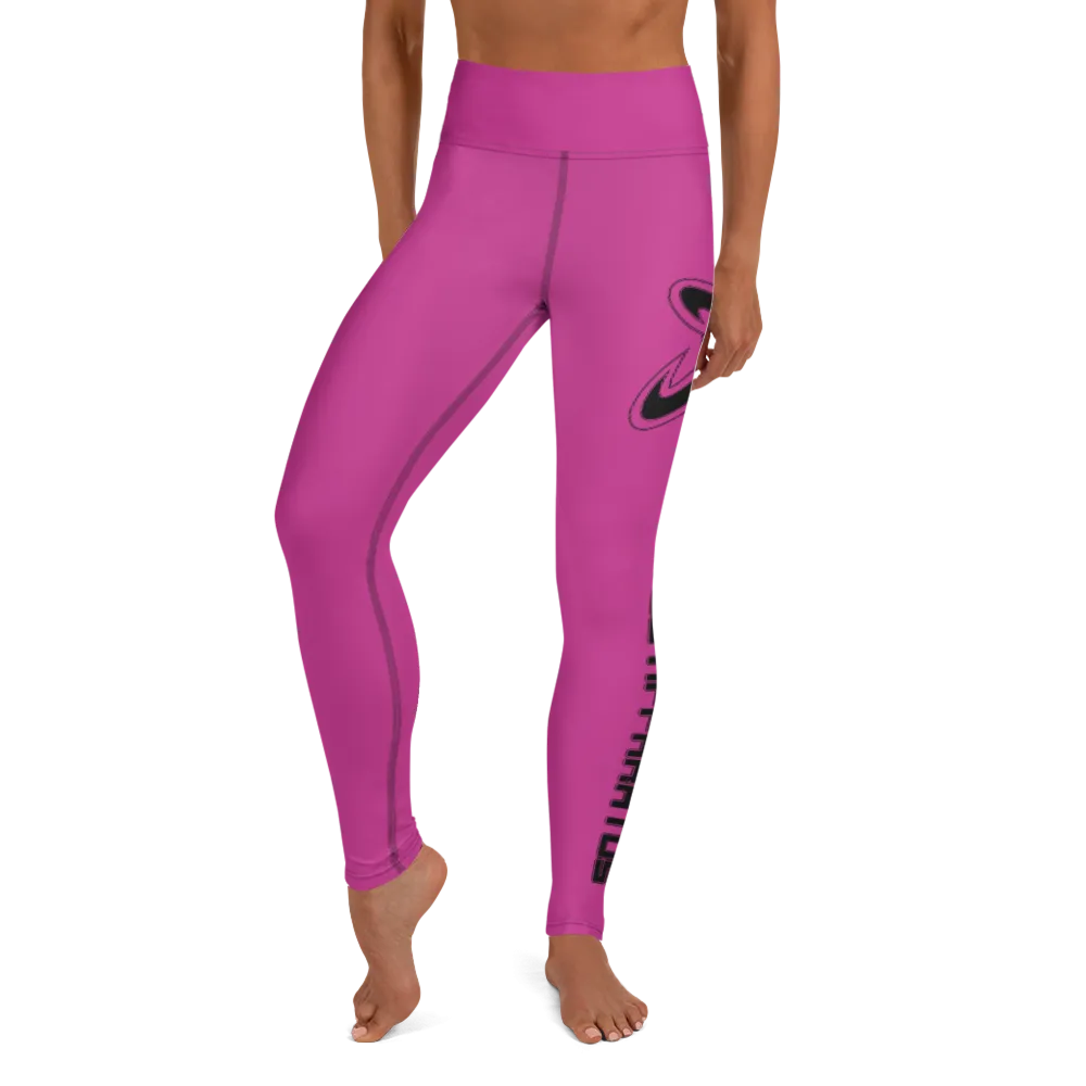 Athletic Apparatus Pink Black logo Yoga Leggings