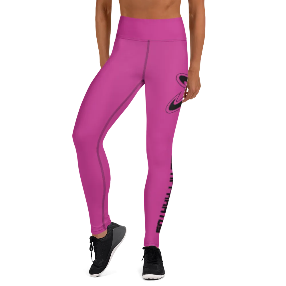 Athletic Apparatus Pink Black logo Yoga Leggings