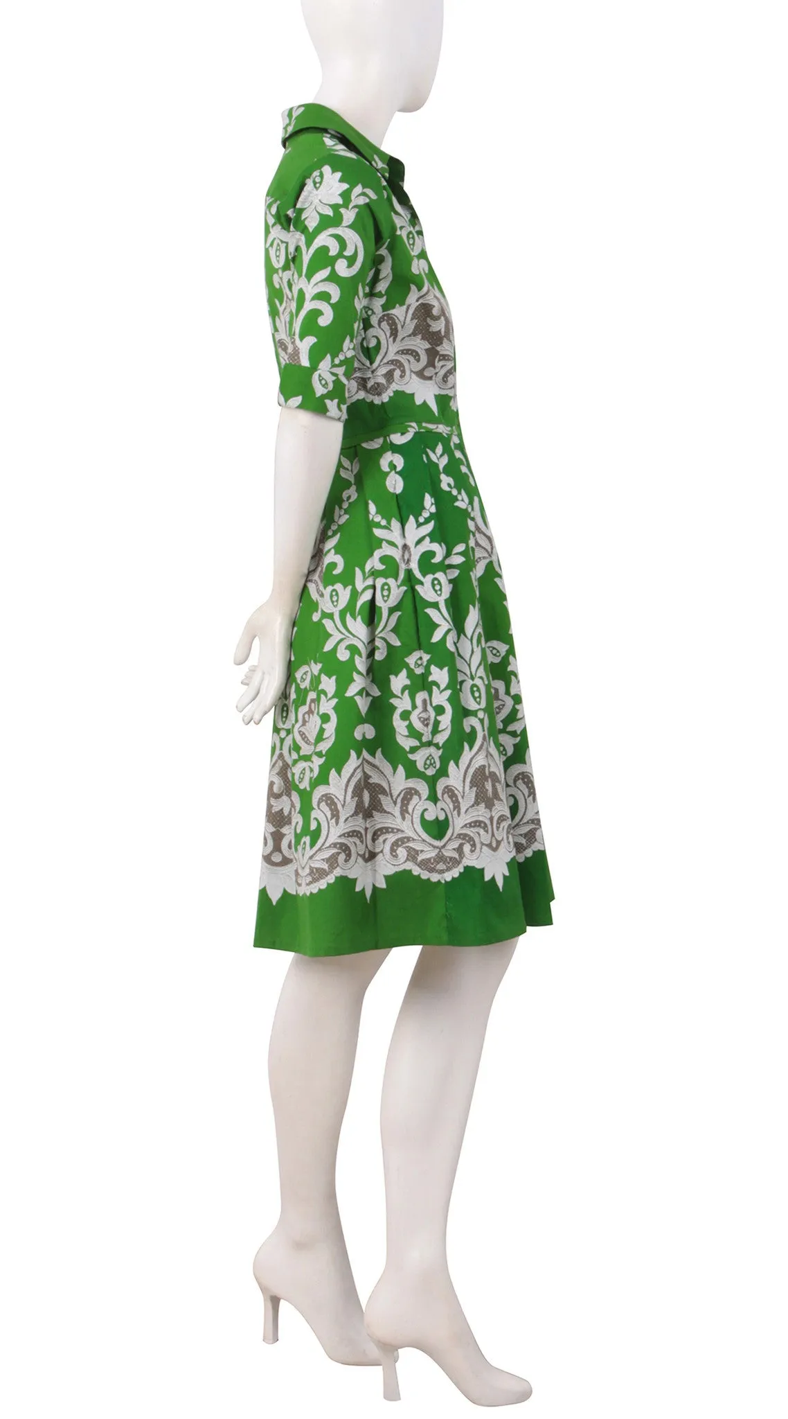 Audrey Dress Shirt Collar 1/2 Sleeve Regular Cotton Stretch (English Macrame)