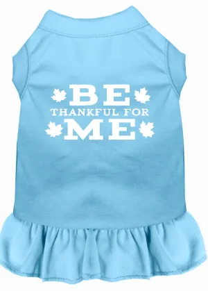 Be Thankful For Me Screen Print Dress Baby Blue Xxl