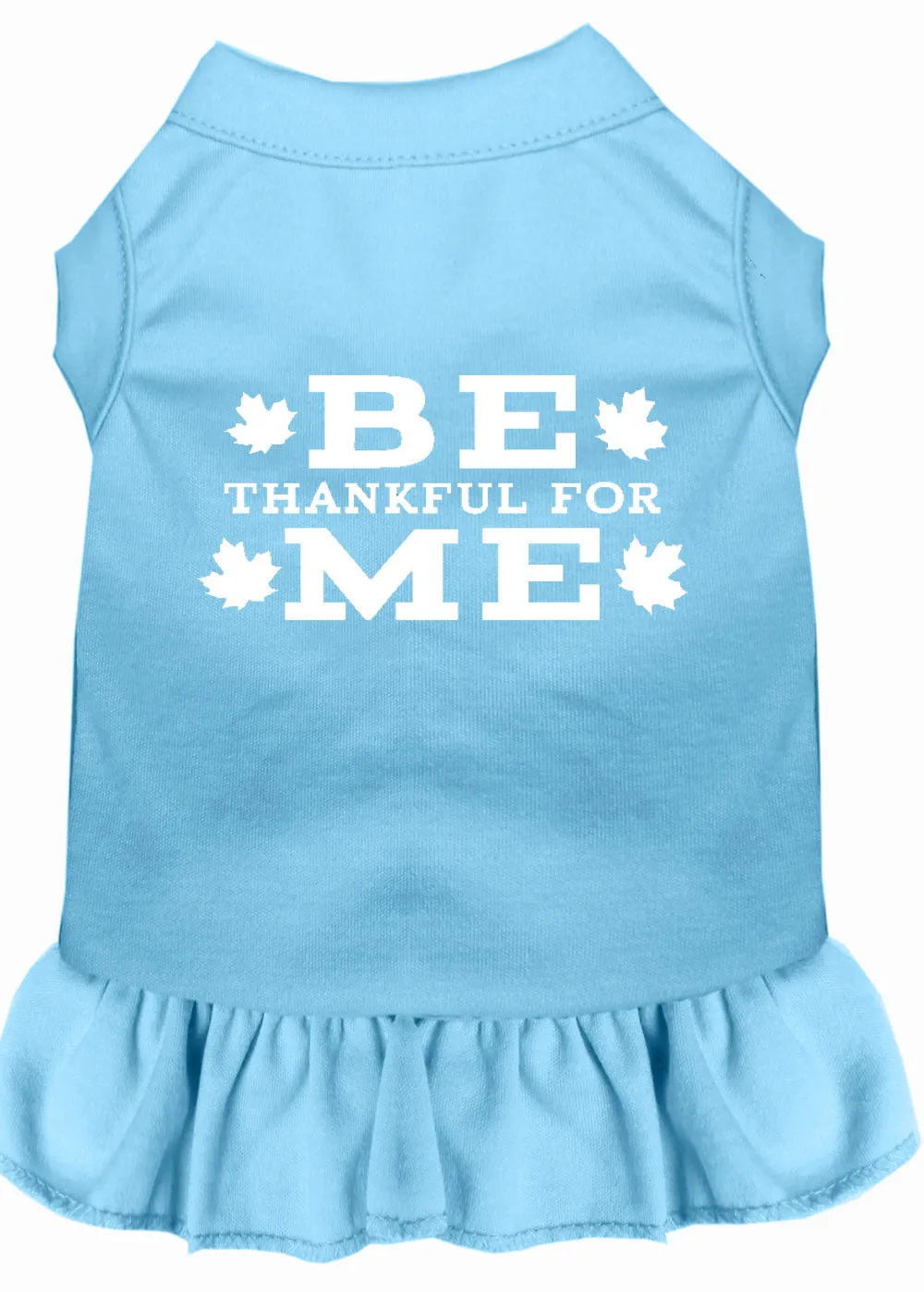 Be Thankful For Me Screen Print Dress Baby Blue Xxl