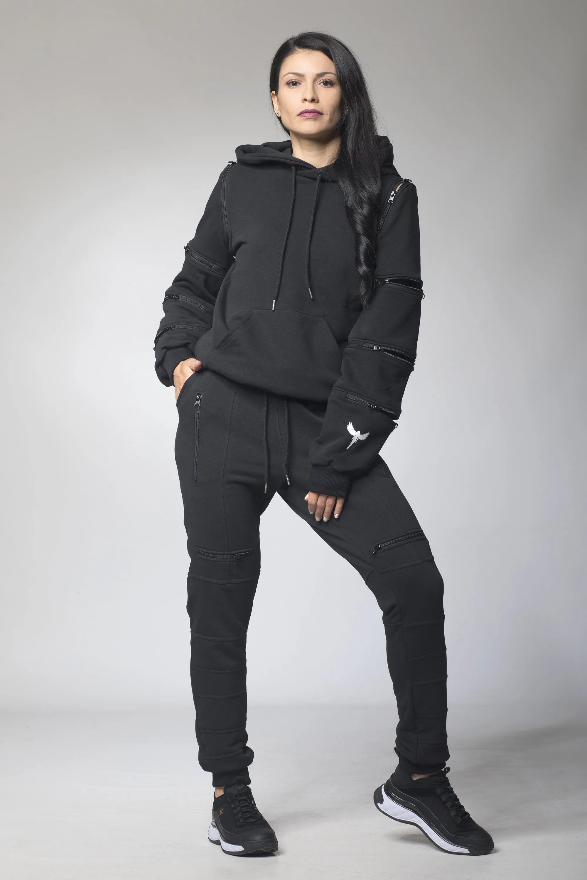 Black Hoodie and Matching Jogger Pants