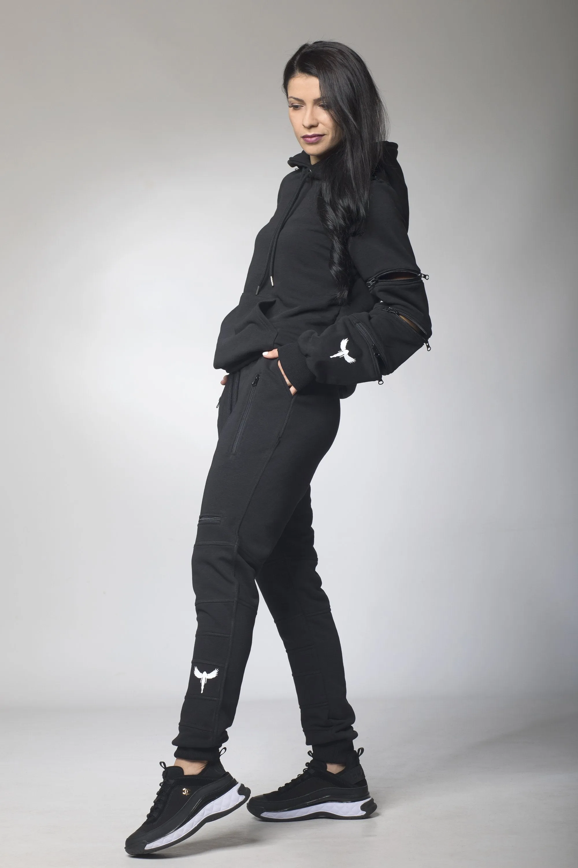 Black Hoodie and Matching Jogger Pants