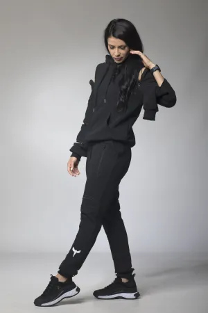 Black Hoodie and Matching Jogger Pants