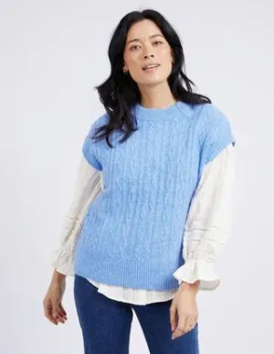 Bramble Knit Vest - Light Blue