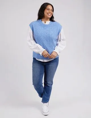 Bramble Knit Vest - Light Blue