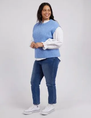 Bramble Knit Vest - Light Blue