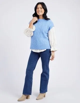Bramble Knit Vest - Light Blue