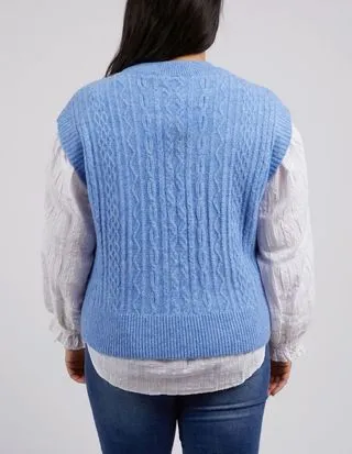 Bramble Knit Vest - Light Blue