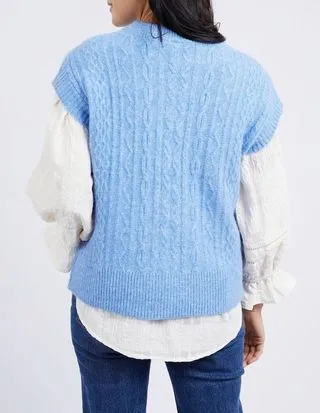 Bramble Knit Vest - Light Blue