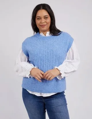 Bramble Knit Vest - Light Blue