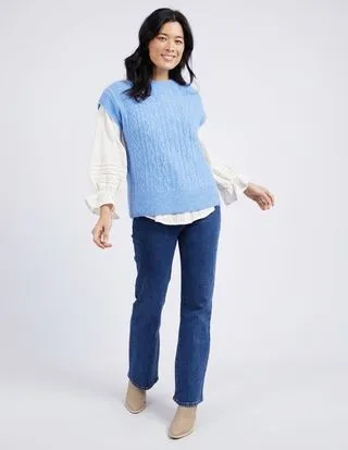 Bramble Knit Vest - Light Blue