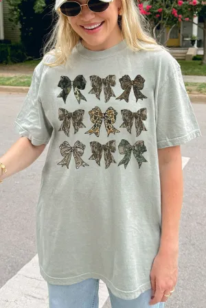 Camo Collage Coquette Bows Comfort Colors Adult Ring-Spun Cotton Tee