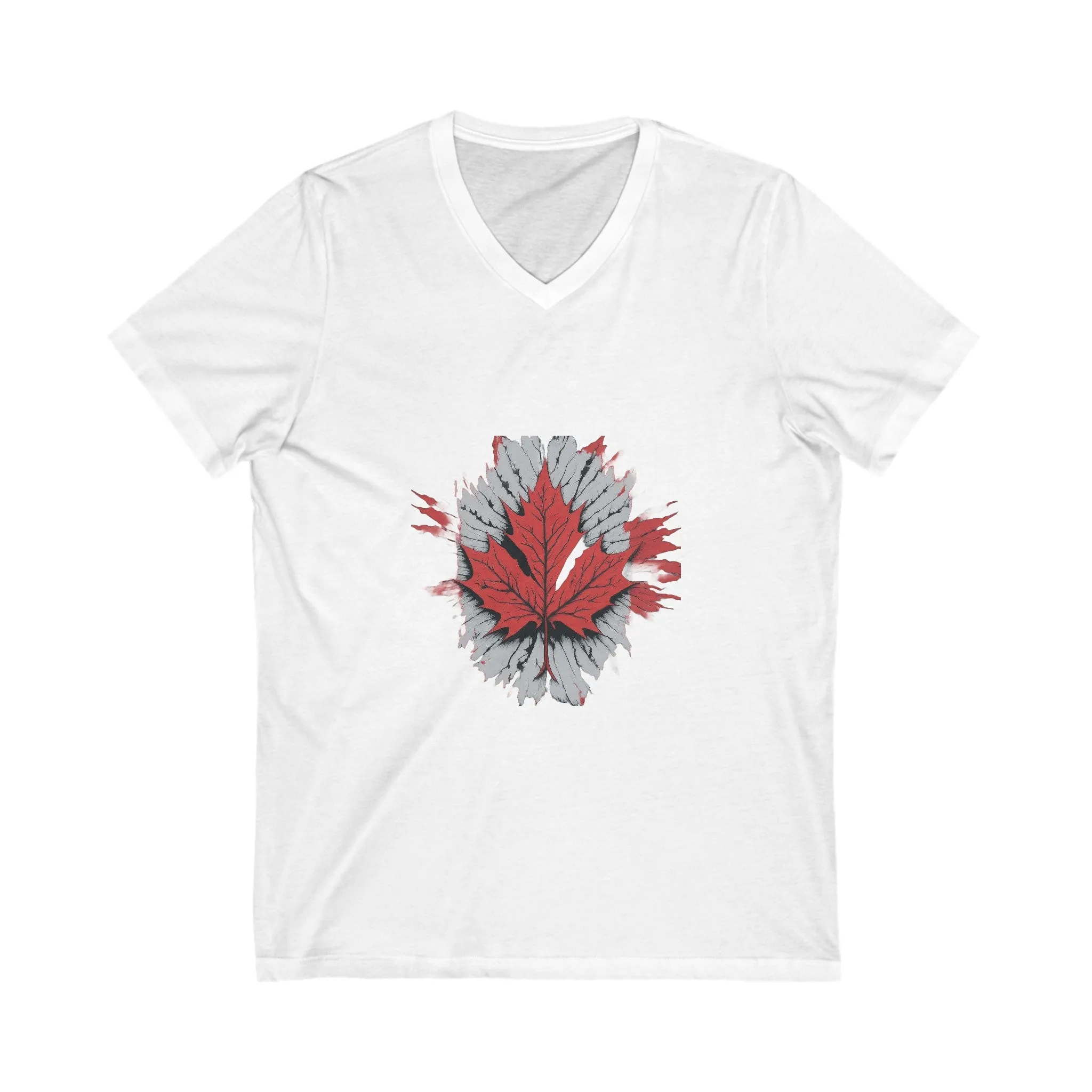 Canadian Comfort: Unisex Jersey Tee Short Sleeve V-Neck Tee