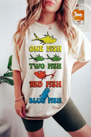 Cat In The H@t T-Shirt Sweatshirt - One Fish Two Fish - Playful and Fun .