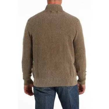Cinch Men's Jacquard  Pullover Sweater - Brown