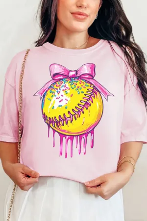 Coquette Drippy Softball Comfort Colors Adult Ring-Spun Cotton Tee