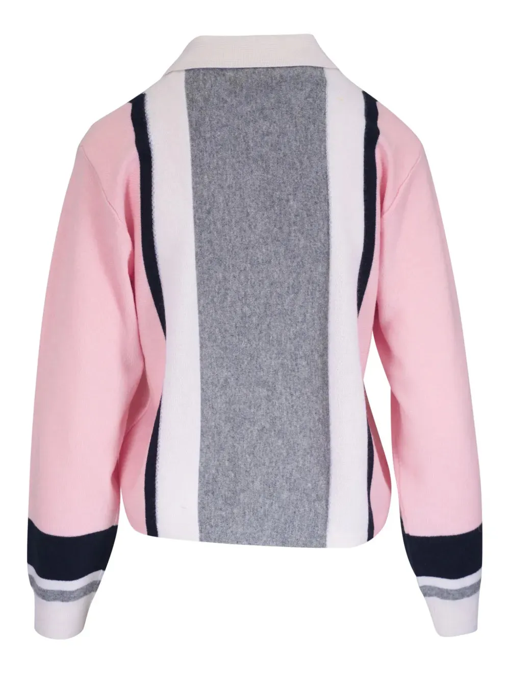 Cropped Stripe Rugby in Powder Pink Combo