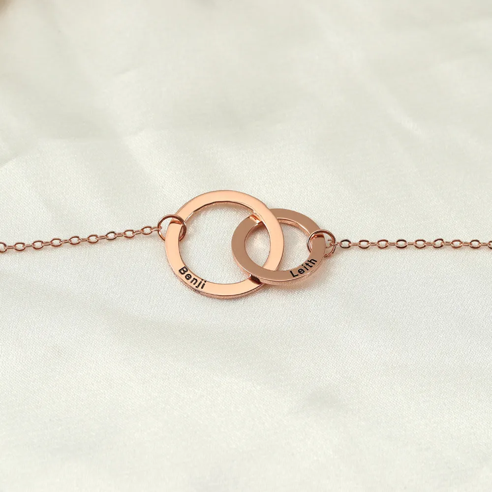 Customizable interlocking Name Design Versatile Necklace Double Links