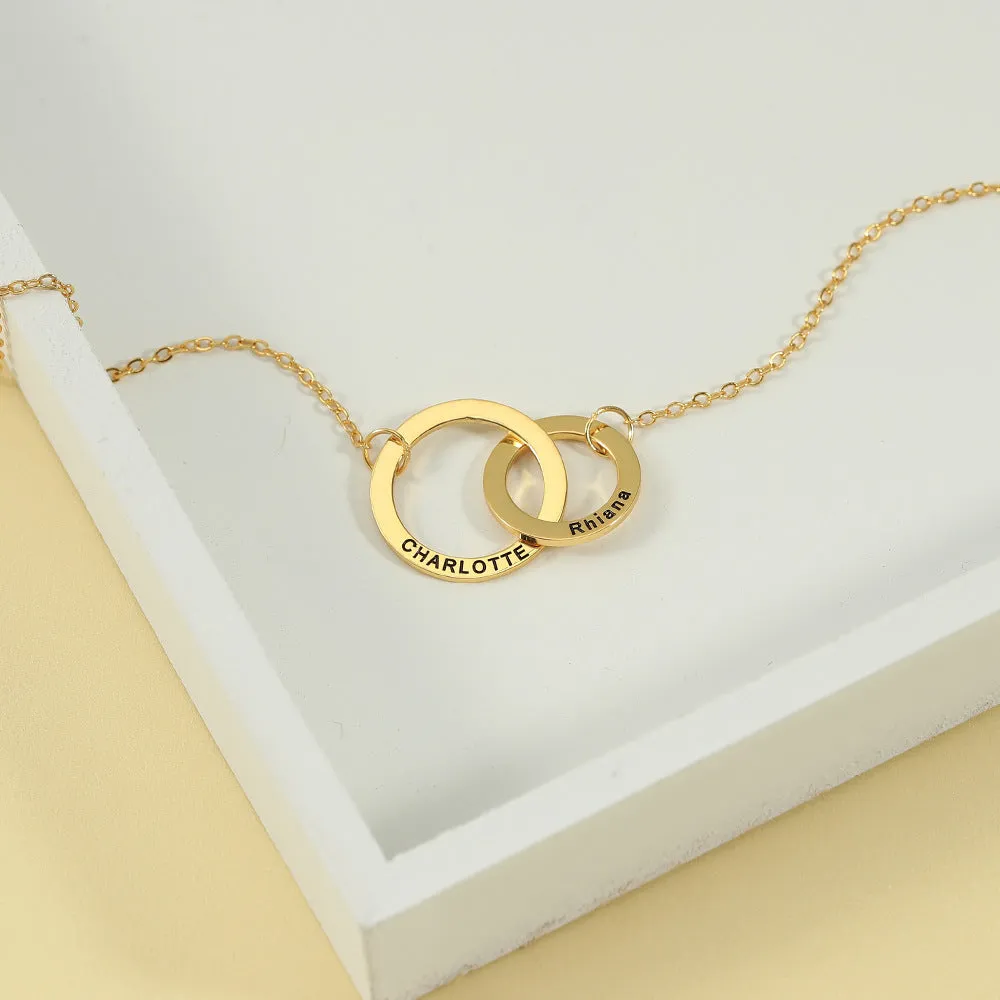 Customizable interlocking Name Design Versatile Necklace Double Links