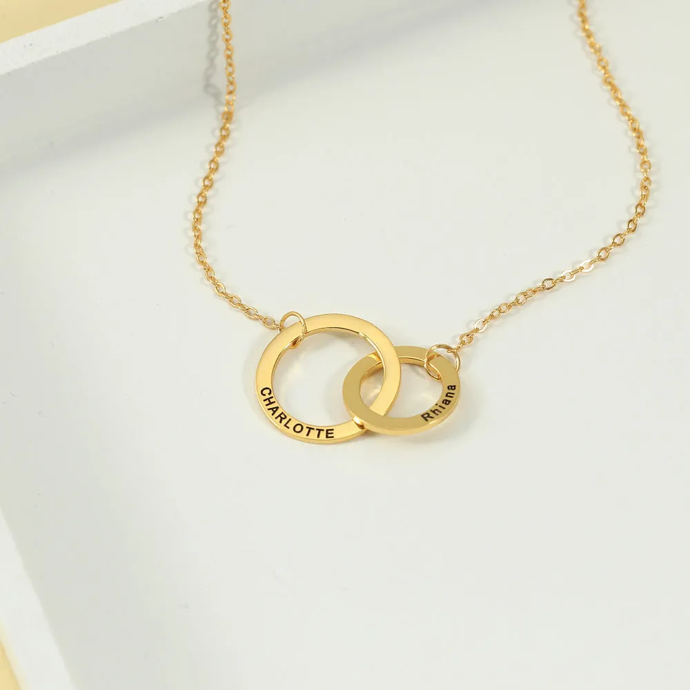 Customizable interlocking Name Design Versatile Necklace Double Links
