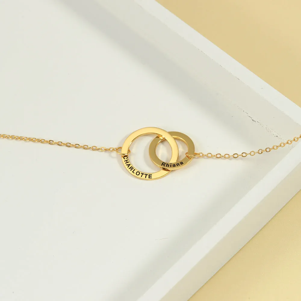 Customizable interlocking Name Design Versatile Necklace Double Links