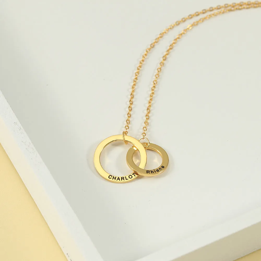Customizable interlocking Name Design Versatile Necklace Double Links