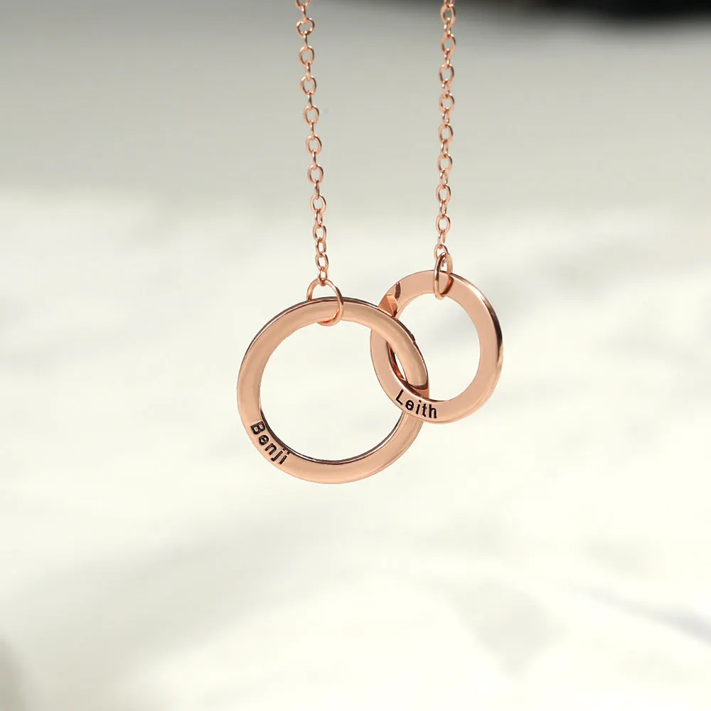 Customizable interlocking Name Design Versatile Necklace Double Links