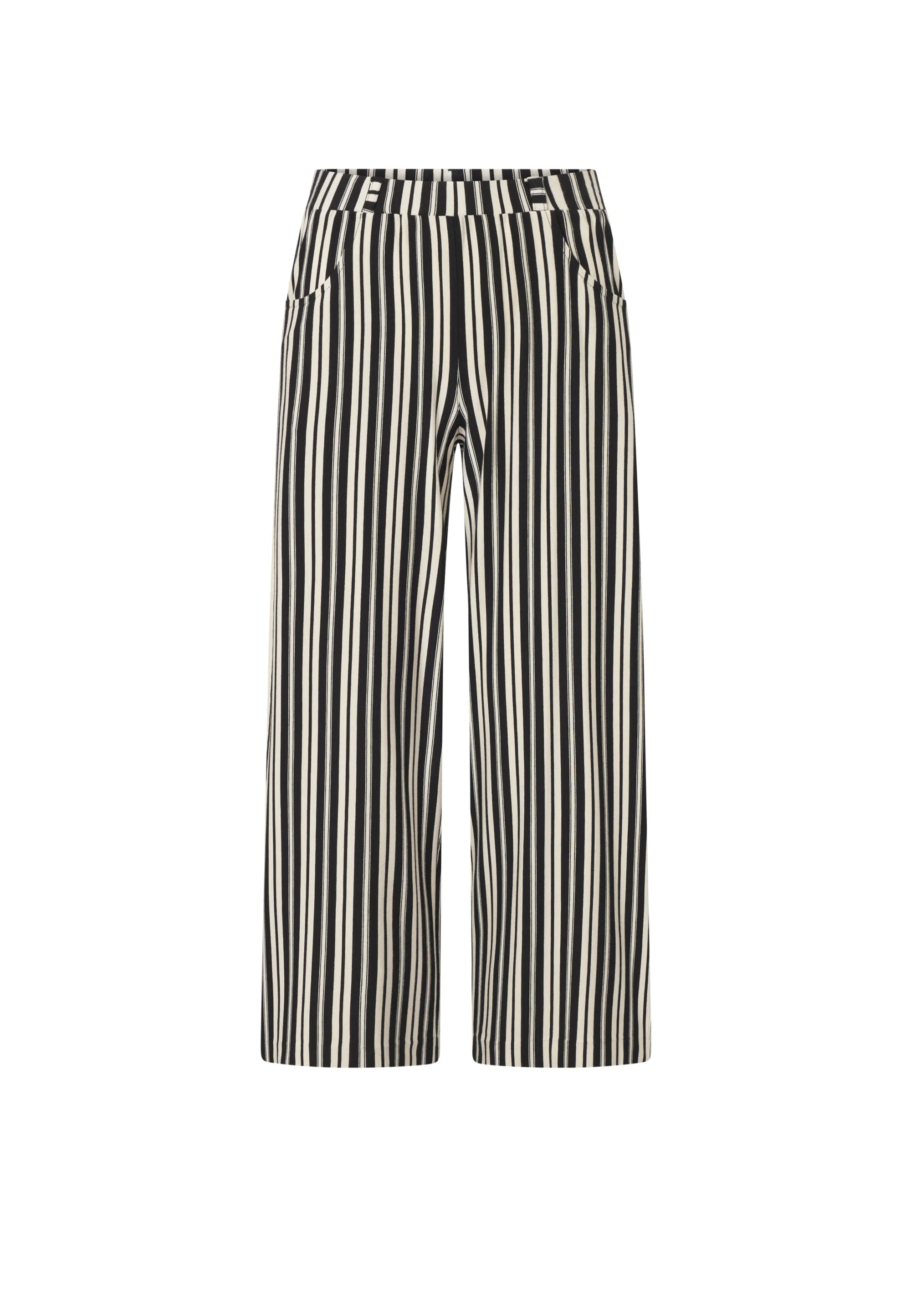 Donna Loose Jersey Crop - Elegant Stripe