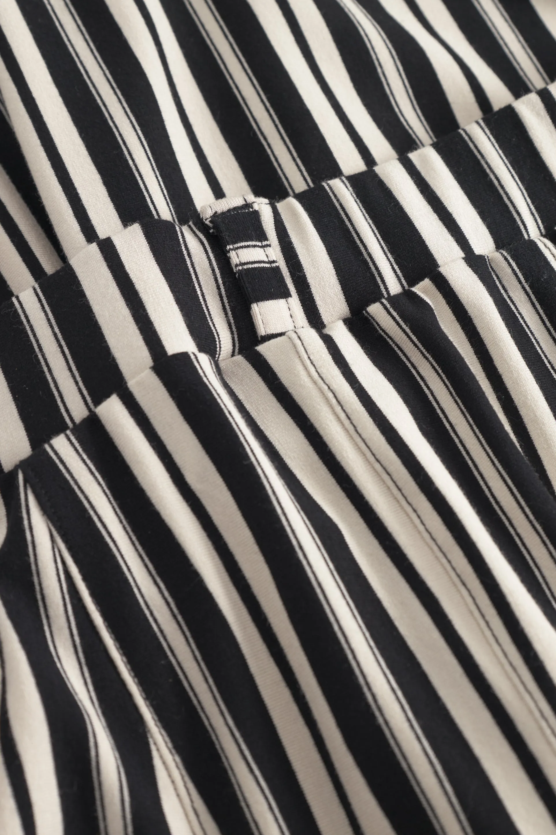 Donna Loose Jersey Crop - Elegant Stripe