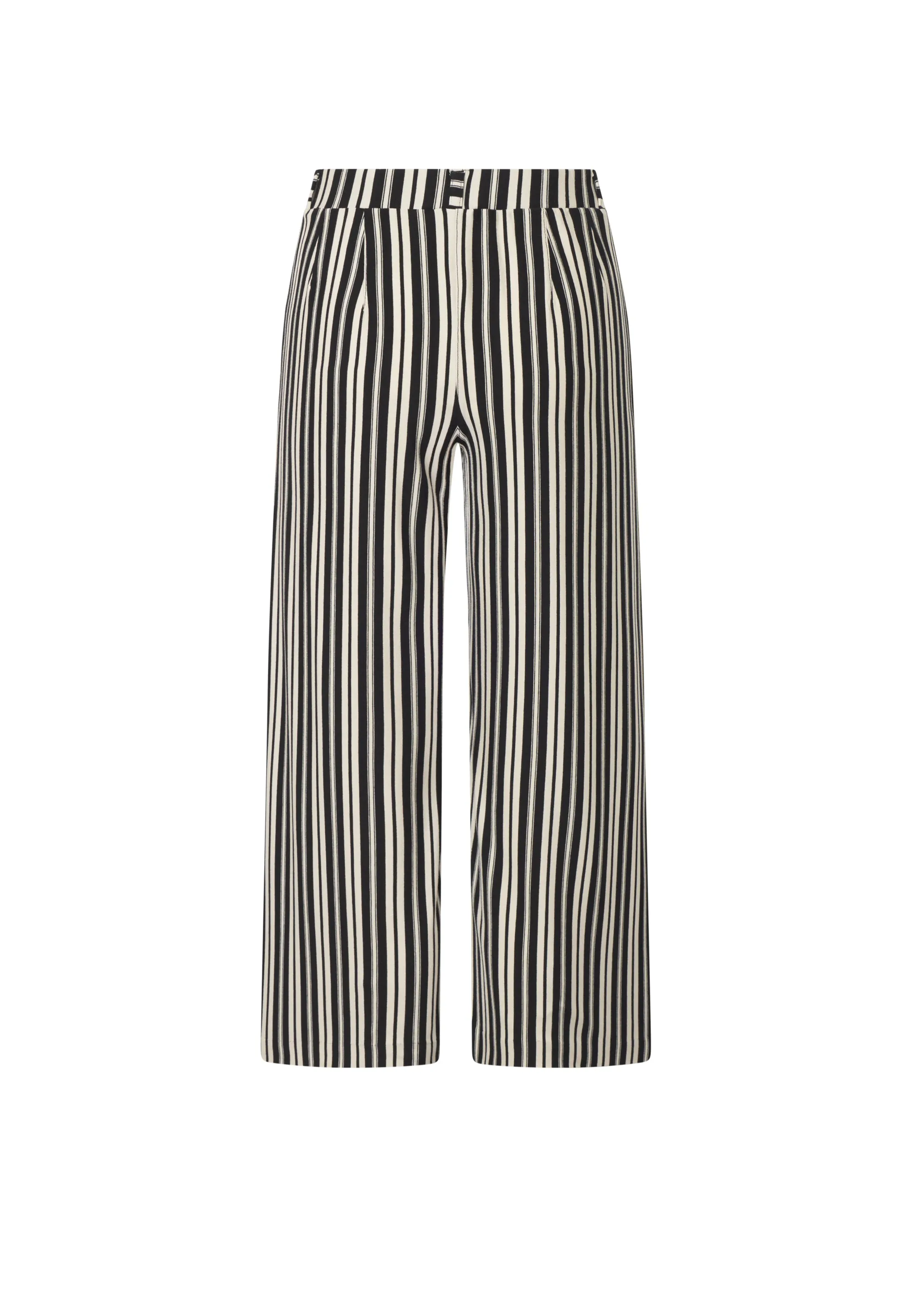 Donna Loose Jersey Crop - Elegant Stripe
