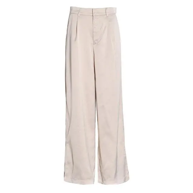 Elegant Silk Wide Leg Trousers