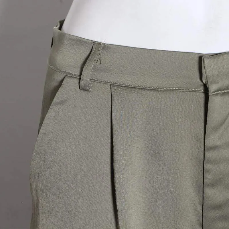 Elegant Silk Wide Leg Trousers