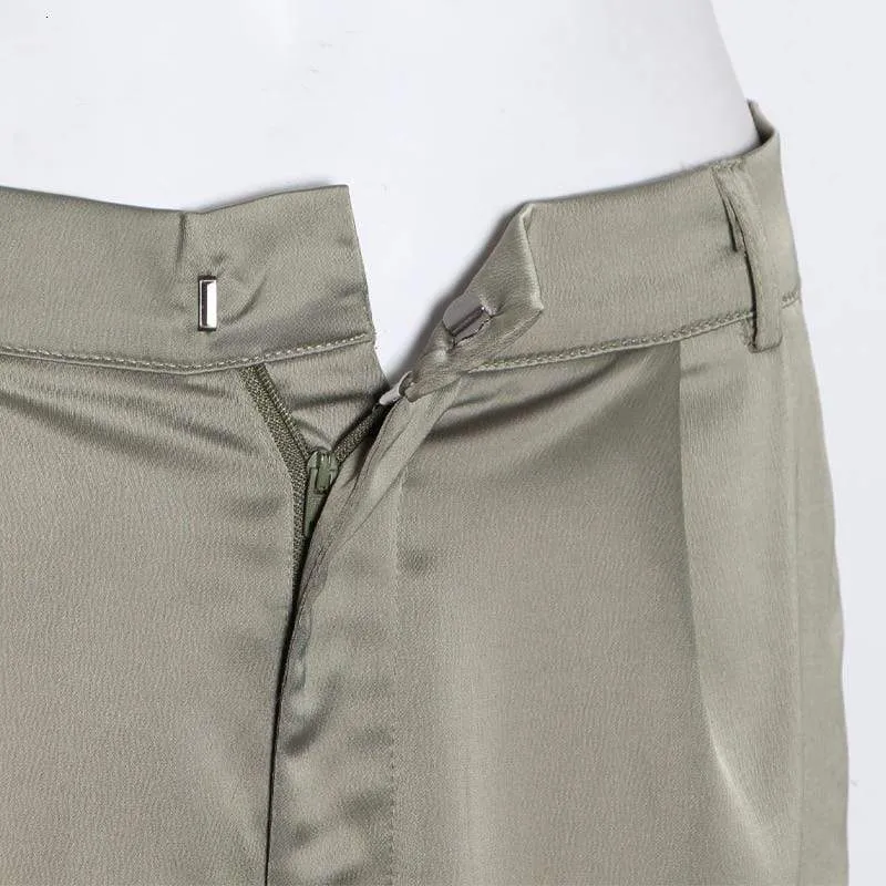 Elegant Silk Wide Leg Trousers