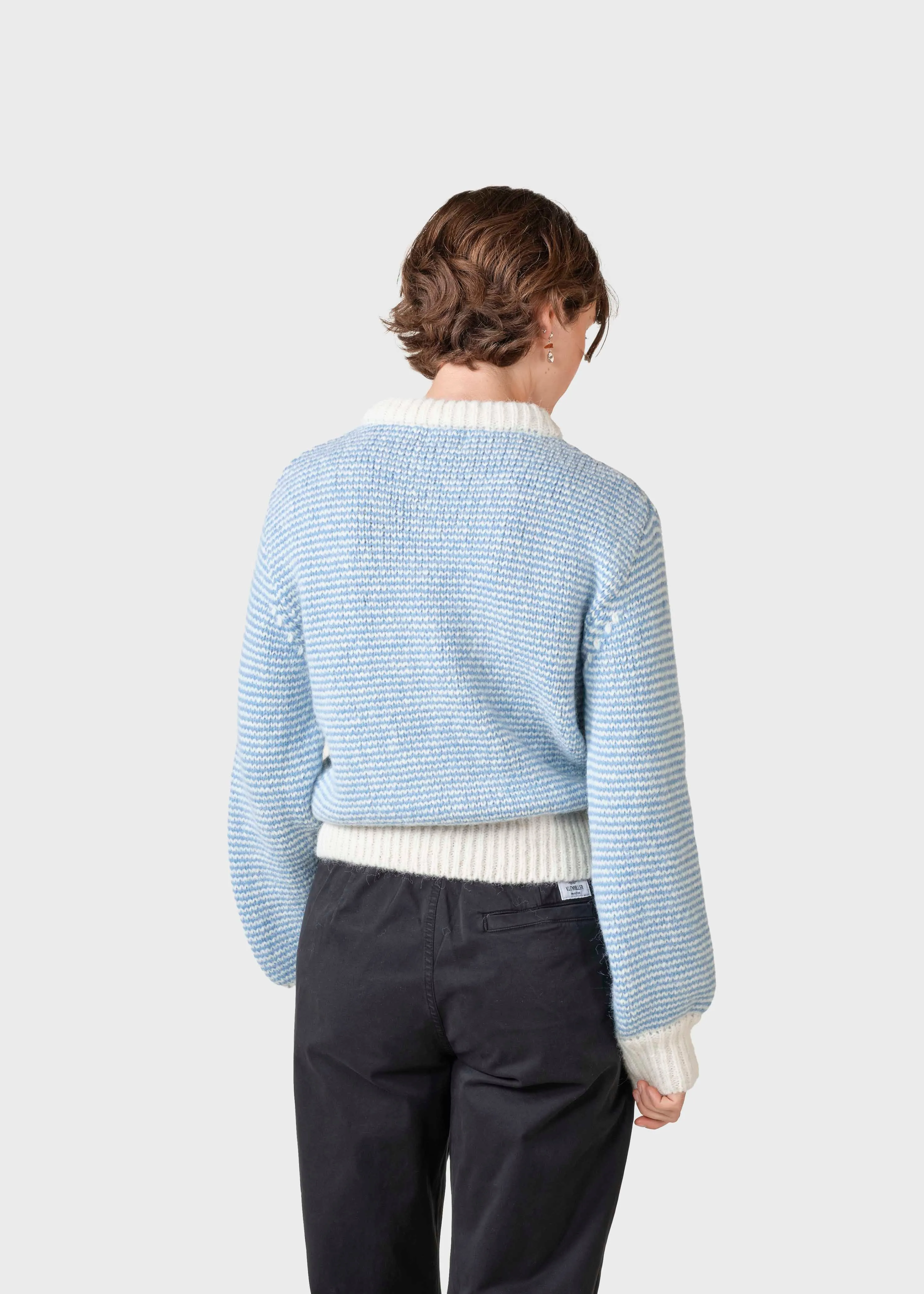 Estelle jumper knit  - Cream/light blue