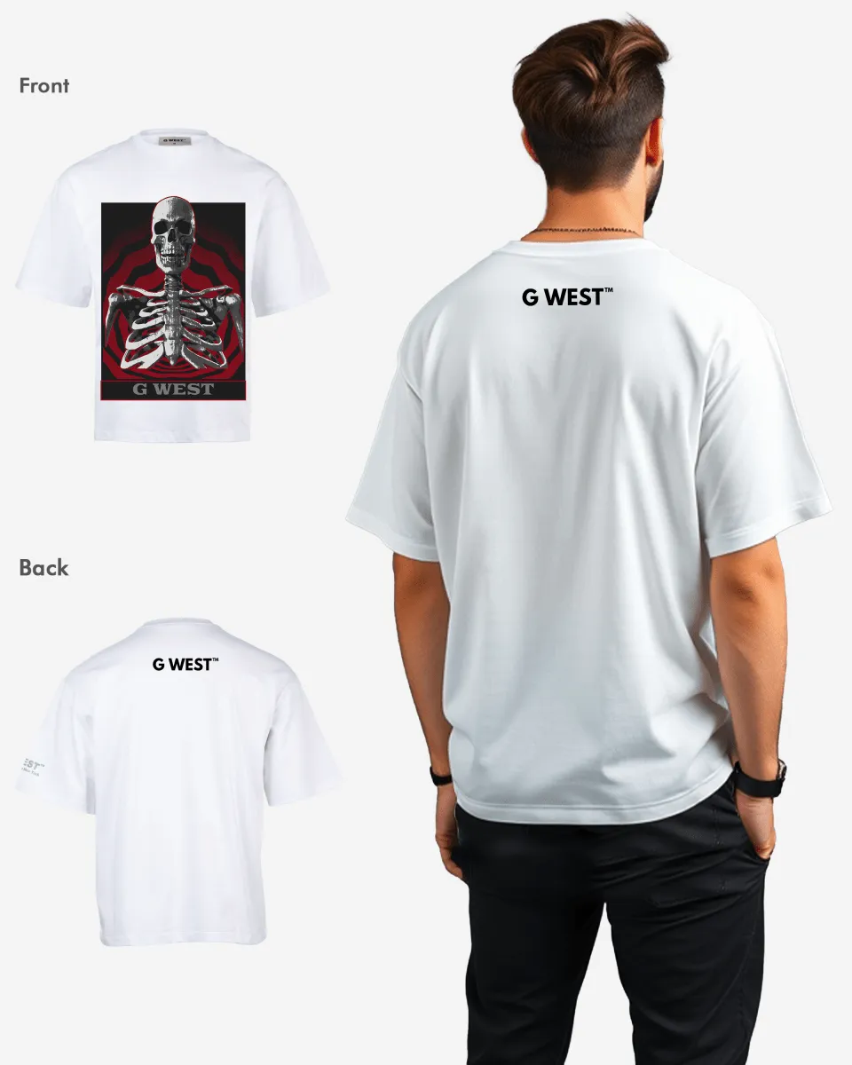 G WEST Skull of the unknown OVersized Tee GWROJMT6