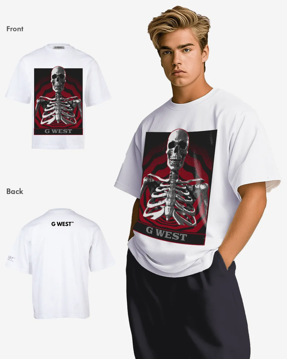 G WEST Skull of the unknown OVersized Tee GWROJMT6