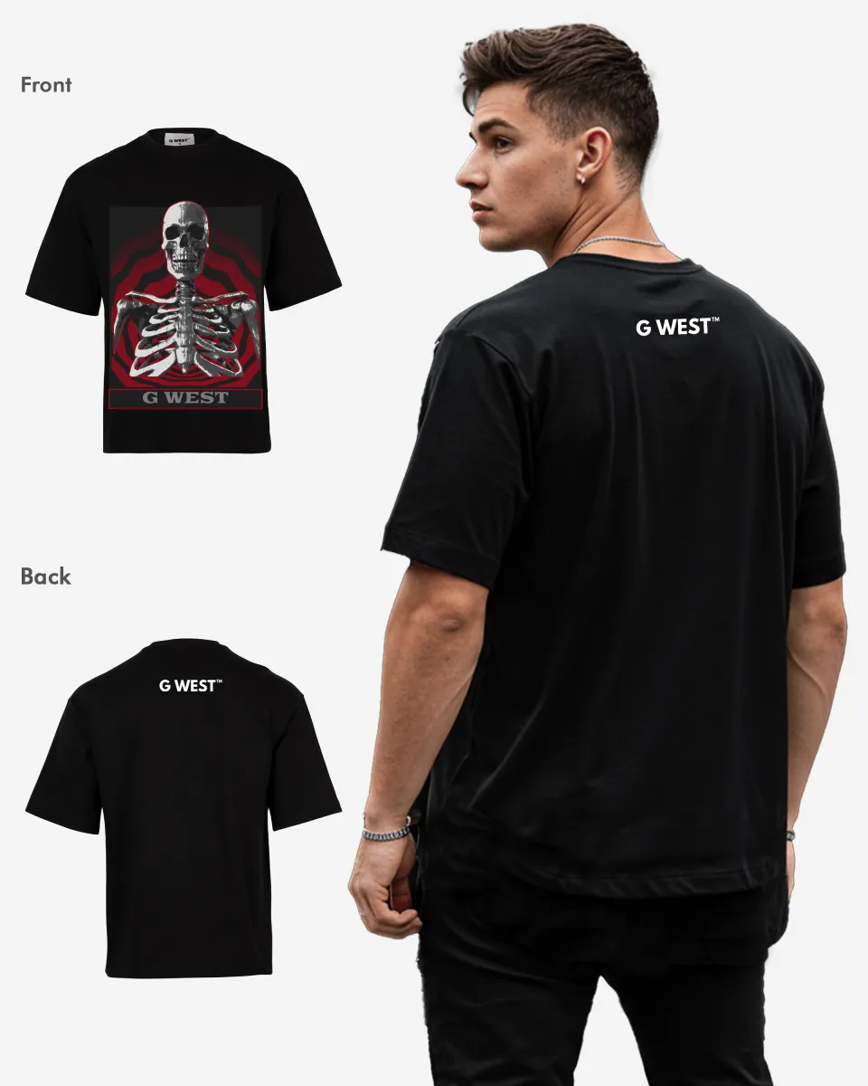 G WEST Skull of the unknown OVersized Tee GWROJMT6