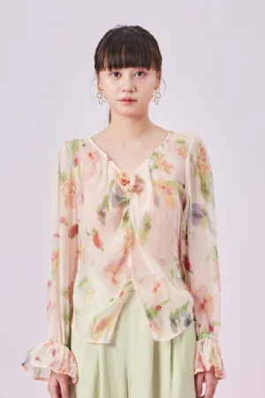 Gilah Floral Print Peach Top
